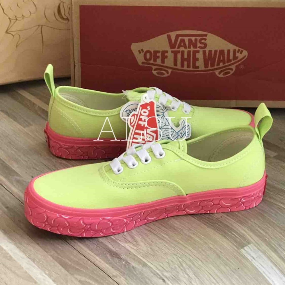 NWT VANS Authentic Elastic Brain Wall Green Kid’s - Picture 4 of 8